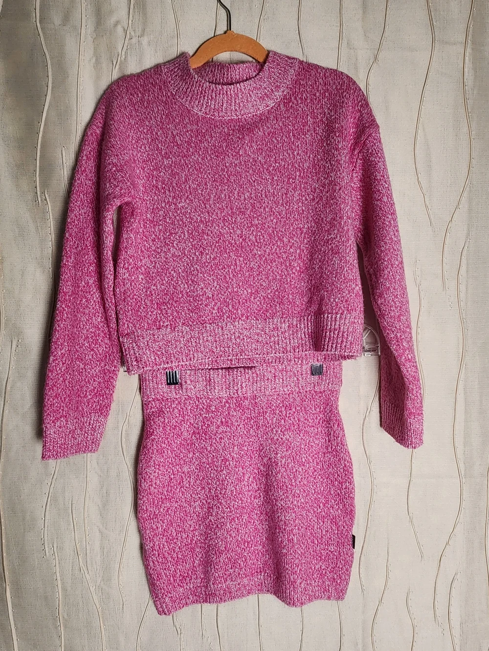 Girls Dkny Pink Marled Turtleneck Sweater